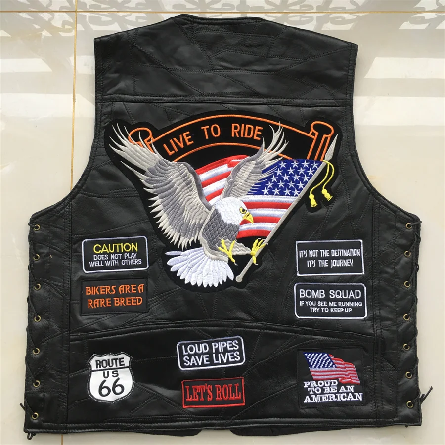 motorcycle vest patch placement