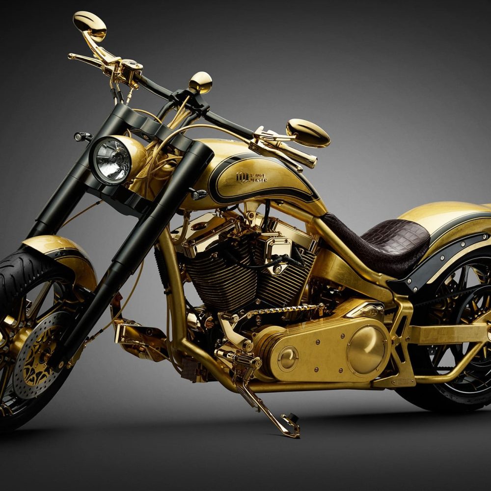 gold motorcycle